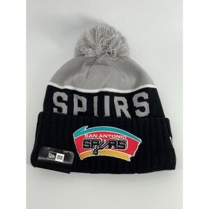 NWT San Antonio Spurs Pom Beanie New Era Pink Knit Hardwood Classics Vintage